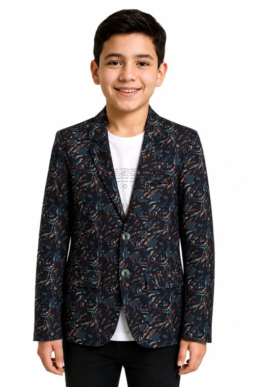 Image of CAVIO Boys Printed Blazer and T-Shirt