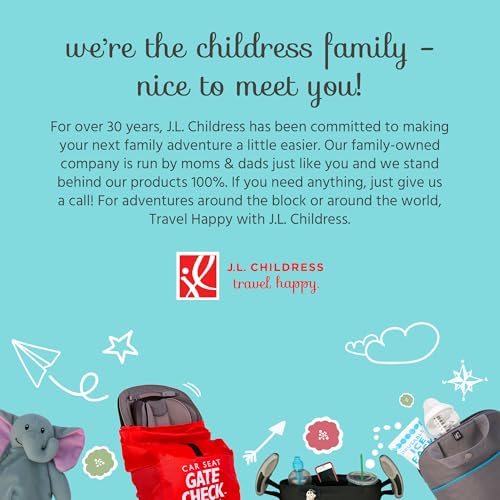 Image of J.L. Childress Universal Non-Slip Stroller Hooks for Bags 2 Pack, Black | Essential baby travel accessory with heavy duty carabiner clips & non-slip adjustable straps that attach to ANY stroller bar