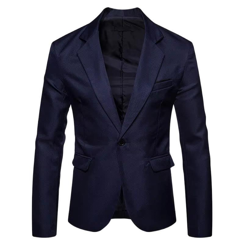 Men's Royal Blue01 Casual Suit Jacket Single Button Blazer for Men-Dark Blue01
