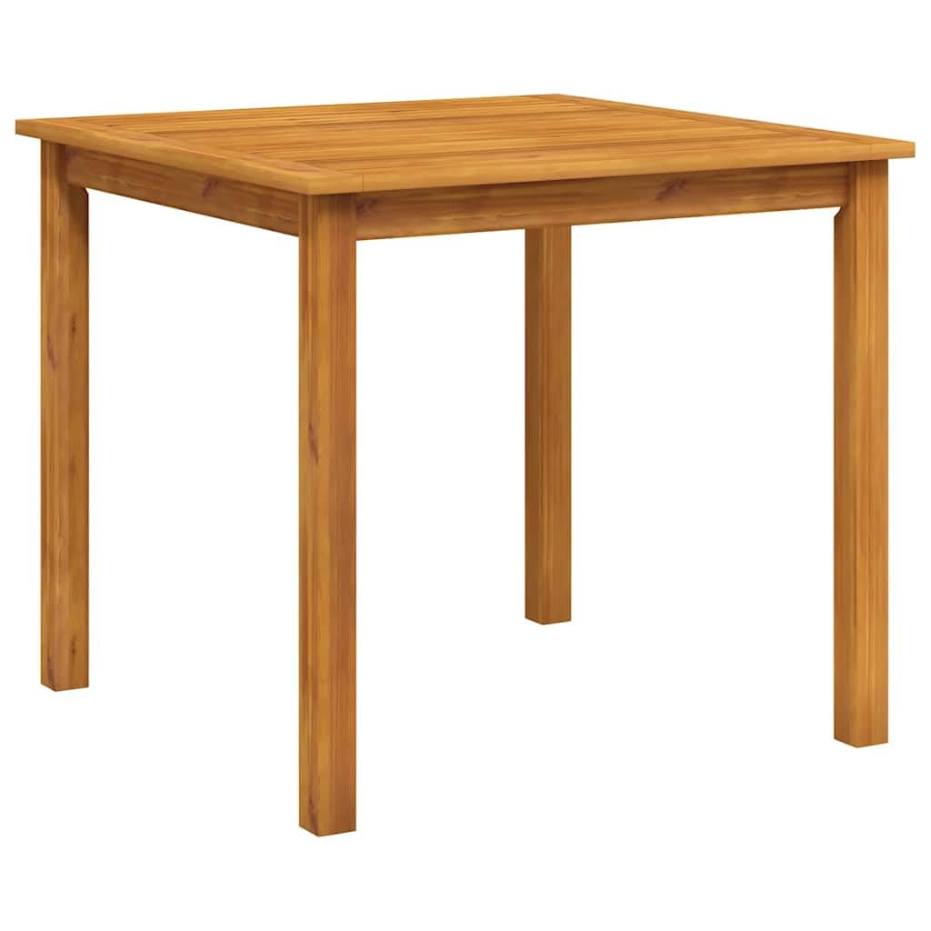 Stół ogrodowy 85 x 85 x 74 cm z litego drewna akacjowego z olejem naturalnym, idealny na taras, balkon, do ogrodu, na werandę, podwórko, kemping, piknik, jedzenie, imprezę, stolik kawowy