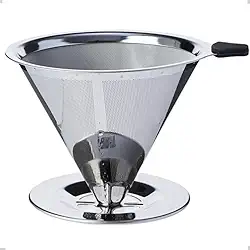 Coador Filtro de Café em Aço Inox 103 Reutilizável Dispensa filtro de Papel, Preservando o Sabor do Café
