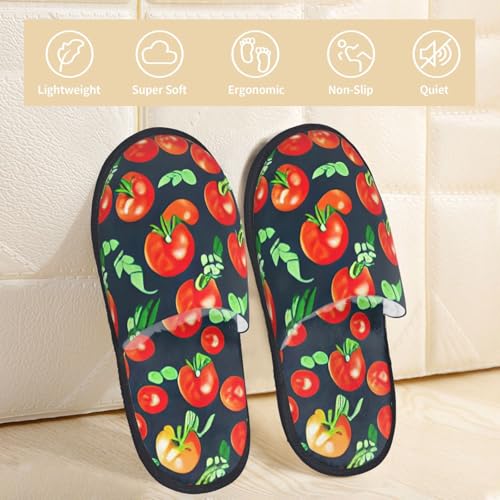 Tomatoes Print House Slippers For Women And Men,Soft Slippers With Memory Foam,Non-Slip Indoor Home Shoes2
