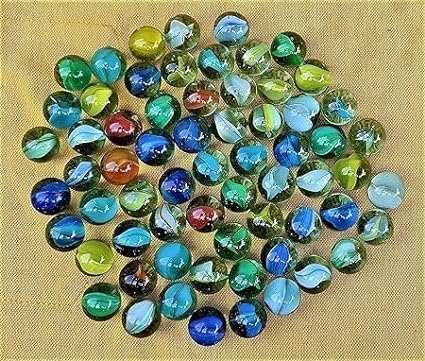 KADAM Glass Marble Playing Balls-Kanche-Goli-Traditional Indian Game-Glass Stones-Aquarium Fillers-Gel Candle Fillers for Kids 15Mm- Natural Color glass Marble - 40 pcs | (B0D33GY391) Amazon Price History, Amazon Price Tracker