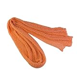 HOMSFOU -Stretchwickel Wickeltuch babyparty Newborn babyzubehör Bausatz Zeug Kinderbett babygeschenke Foto-Requisite Langer Wellenwickel Orange