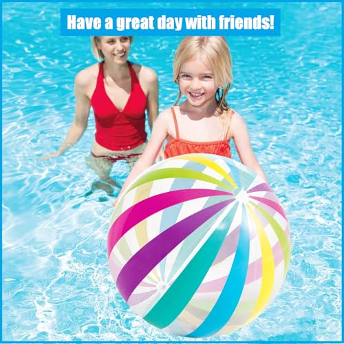 Wasserball Aufblasbar Strandball für Kinder Erwachsene,107cm Beachbälle Super Groß Aufblasbare Wasserbälle,Strandbälle,Beach Ball Bälle Gummi,Schwimmbad Party Balll für Sommer Pool Wasserspielzeug