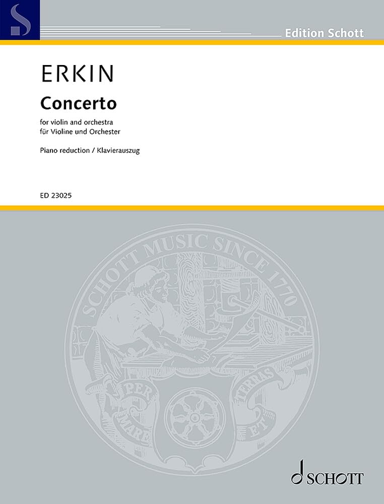 Concerto: for violin and orchestra. Violine und Orchester. Klavierauszug mit Solostimme. (Edition Schott)