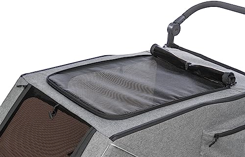 TRIXIE Hundeanhänger für das Fahrrad 41 x 54 x 62 cm bis zu 25 kg – gefederter Hundefahrradanhänger mit hohem Frontteil – mit extra großer Heckklappe, 12800