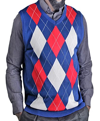 Men's Classic Argyle Sweater Vest Royal