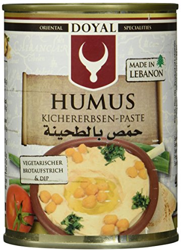 Hummus libanés en lata 400 g cremoso de garbanzos y tahina para dipear, untar y recetas