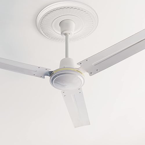 Miniatura 7 de Liliful Medallón de techo de poliuretano para lámparas de techo, luz de techo blanca, medallón decorativo para ventilador de iluminación, cubiertas