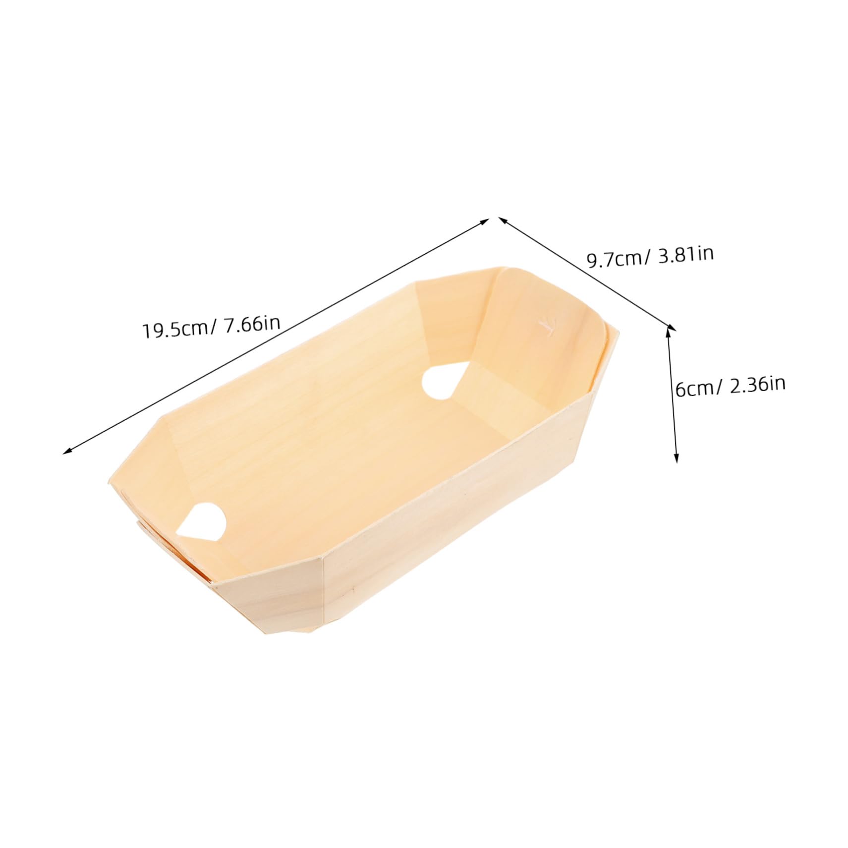 BRIGHTFUFU 10pcs Wooden Sushi Boat Packing Box Natural Wood Sushi Takeaway Box Lid Versatile Food Serving Trays for Sushi Cakes Breads