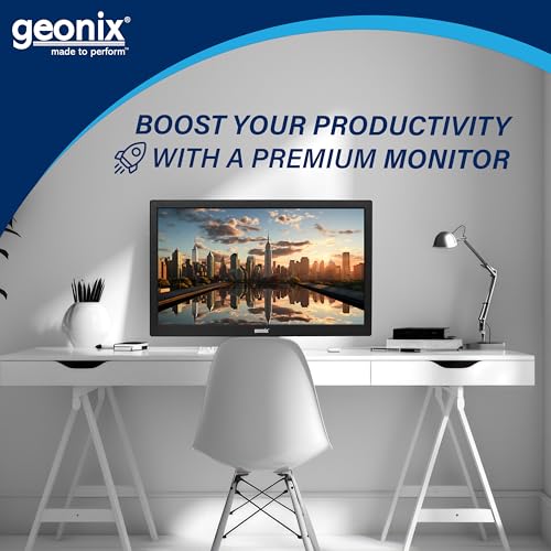 Image of GEONIX PC Monitor (47 cm /18.5 Inch) | Resolution 1366 x 768 | Display Output-VGA & HDMI | LED Display | Power Consumption 21W (Max) | 3 Years Warranty