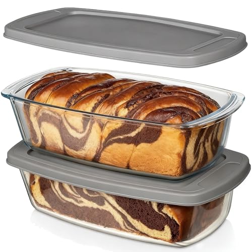 Recopilación de Pyr o rey los más solicitados. 36 Juego De 2 Moldes Para Hornear Pan De Vidrio Con Tapas Para Hornear, 1.8L Refractarios De Vidrio Para Horno, Con Asa, Apto Para Su Uso En Hornos Microondas Y Hornos Convencionales
