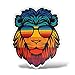 erreinge Sticker Leone Reggae Adesivo Sagomato in PVC per Decalcomania Parete Murale Auto Moto Casco Camper Laptop - cm 10