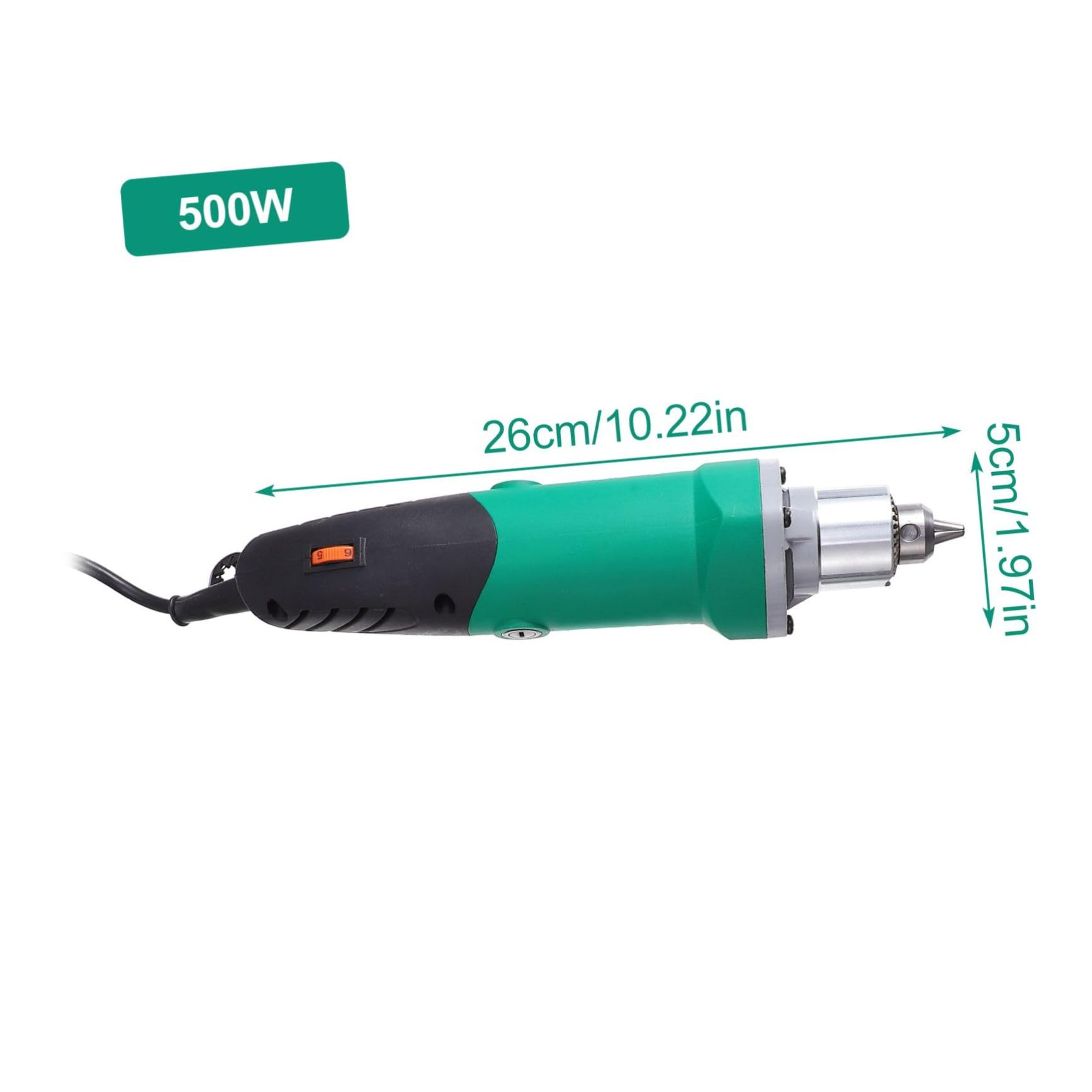 jojofuny Smerigliatrice Elettrica 6,5mm 500w ad Alta Velocità Mandrino di Precisione Regolabile a 6 Livelli per Incisione e Modellismo Struttura in Plastica e Metallo