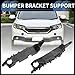 INFINAUTO Bumper Support Bracket, Left and Right Side Front Bumper Retainer Bracket Hold Mount No.865133X000/865143X000 for Hyundai Elantra 2011-2016 ABS Plastic Black, 1 Pair