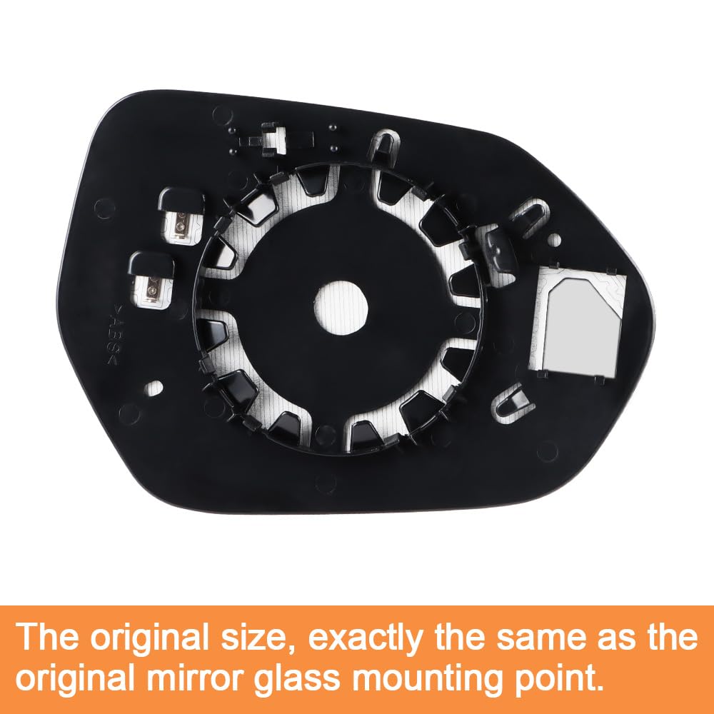SENZEAL Vetro Specchio Retrovisore Riscaldabile Lato Conducente per Toyota Yaris 2020-2025 Corolla 2019-2025 (Sinistro)