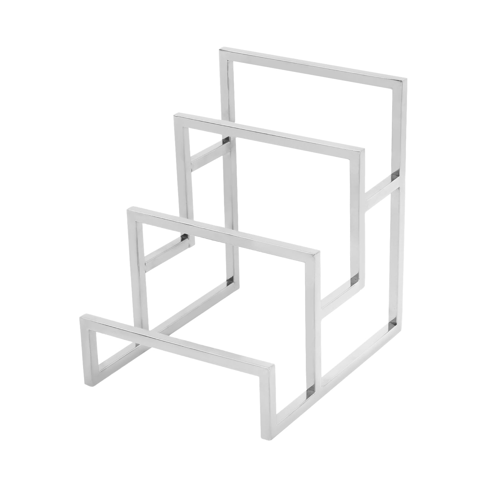 Portamonete a 3 ripiani, per case, centri commerciali, negozi al dettaglio, 15 x 18 x 20 cm (argento)
