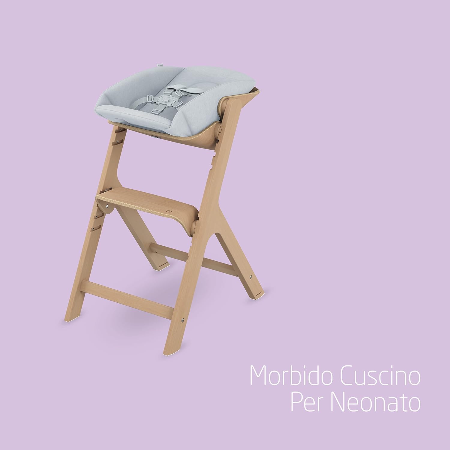 Maxi-Cosi Nesta Set Completo Seggiolone Pappa Bimbo 3.5-99 anni + Kit Neonato per un uso dalla nascita, Seggiolone reclinabile e regolabile, Riduttore Imbottito Neonato, 0-99 anni, Beyond Sky Grey