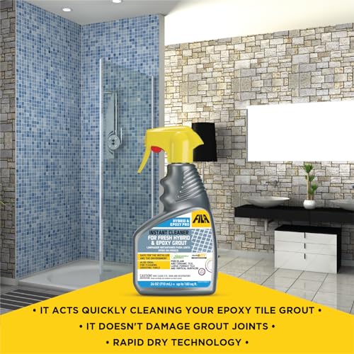 FILA Surface Care Solutions, HYBRID & EPOXY PRO, Instant Cleaner for Fresh Epoxy Grout residues, Grout Cleaner to use during Installation, Clean your Epoxy Floor Kit Tools after Epoxy Flooring, 24oz. - Image 6