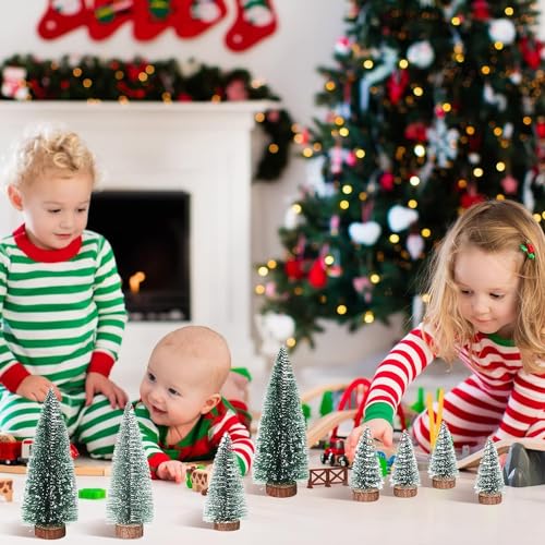 QYDMIN 9 mini albero di Natale artificiale piccolo...