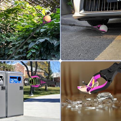 2 Pack 32'' Long Grabber Tool, Grabbers for Elderly Grab It Reaching Tool with Light, Grabber Reacher Tool Heavy Duty with Rotating Jaw & Magnets(Black Rose) - Image 7