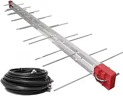 Antena Digital Externa 4K, 28 Elementos, com Cabo de 12 Metros
