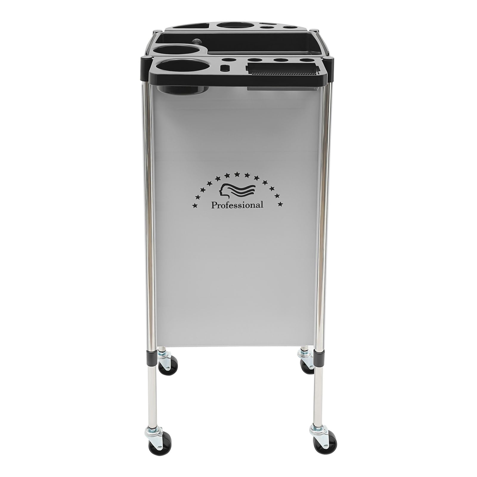 Carrello con Ruote Carrello per Parrucchiere Carrello da Lavoro a 6 Livelli Carrello per Cosmetici con 5 Cassetti Carrello per Salone di Bellezza 52,5 x 36 x 85,5 cm (Argento)