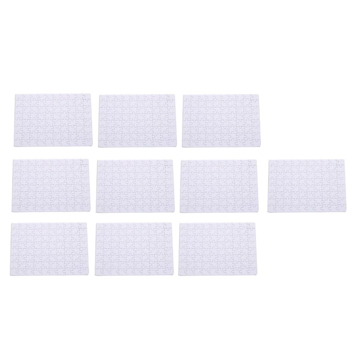 Uonlytech Puzzle Vuoto Sublimazione A5 80 Pezzi su Carta per Trasferimento Termico 10 Fogli Fai da Te per Pressa a Caldo Forniture per Puzzle Fotografico Decorativo e Creativo