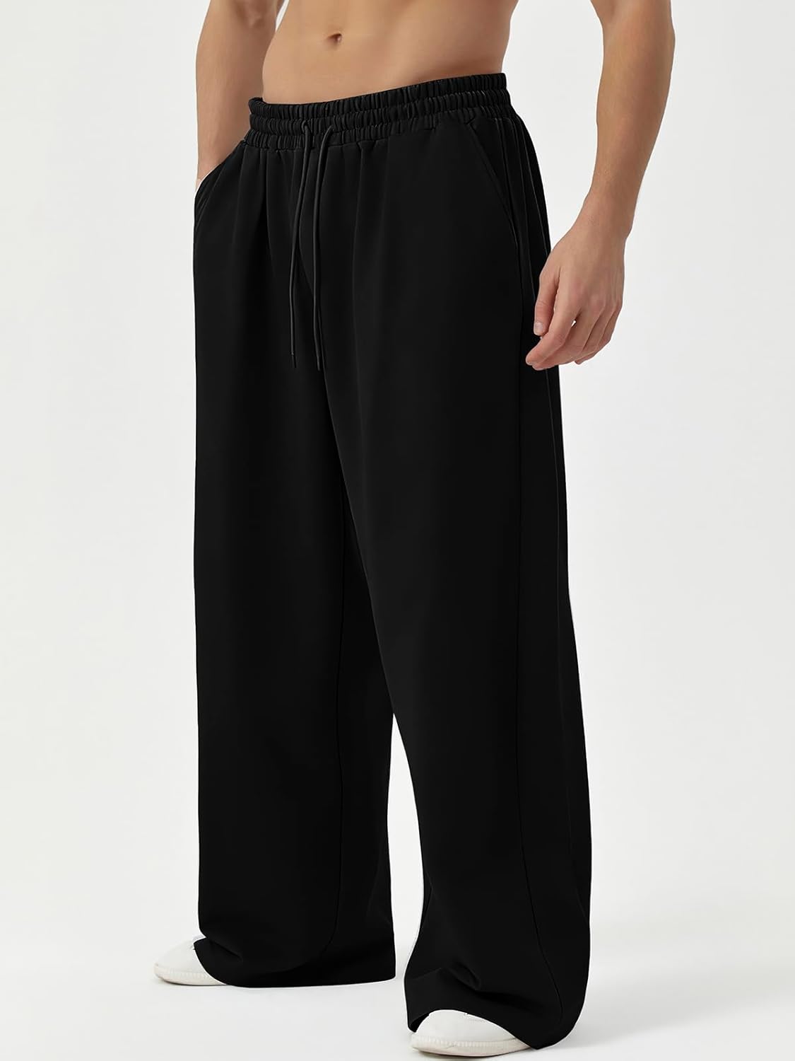 ATOFY Men's Baggy Sweatpants Wide Leg Elastic Waist Athletic Joggers Loose Lounge Pants with Pockets - Image 8