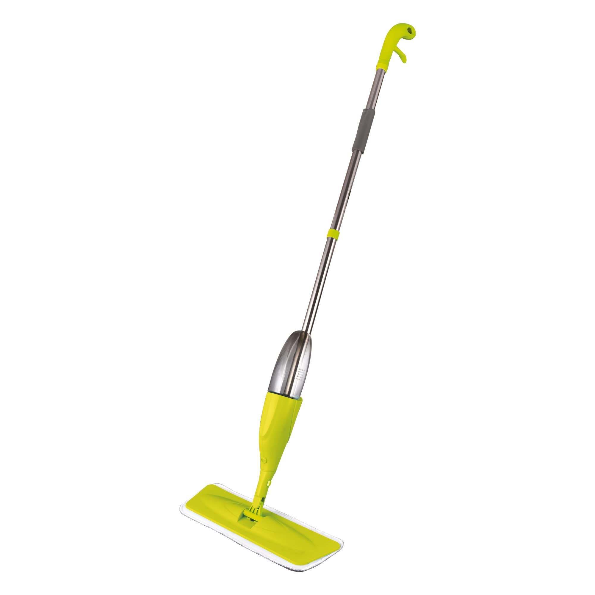 Ewbank 5PKUK 5 in 1 Universal Spray Mop Set, Easy Fill 380ml Liquid Container, Lightweight, Interchangable Heads Hard Floor Sweeper, Microfiber Pad, Triangle Head, Flat Head, Green