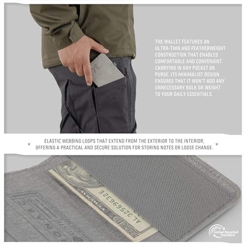 Monarc - Settra Wallet, Made with 4 Recycled Plastic Bottles, Laser Cut, Quick Access (Grey)4