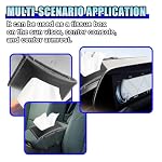Car Visor Tissue Holder - Leather Tissue Box Holders Car Mask Dispenser - Hanging Car Napkin Holder Auto Tissues Dispenser - Rectangular Mask Holders Sun Visor Accessory for Vehicles (Black) - Image 5