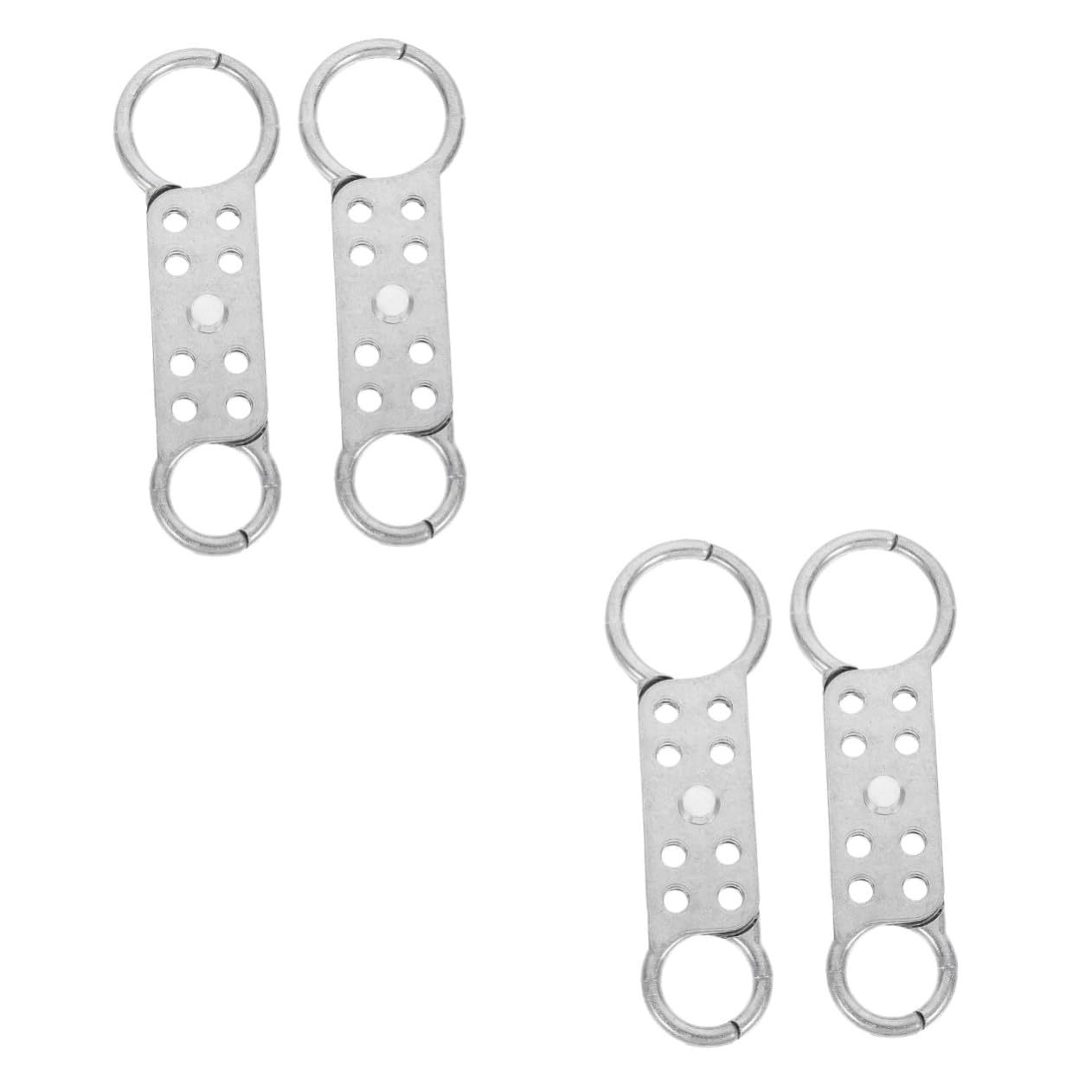 GLEAVI 4piezas Hasp De Seguridad De Aluminio Doble Cabeza Para Bloqueo De Equipos Industriales