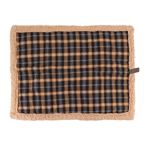 Self Warming Cat Bed , Self Heating Cat Dog Mat , Washable Double Sided Lamb Wool Plaid Pet Bed Mat for Large Medium Small Dogs and Cats for Travel or Home