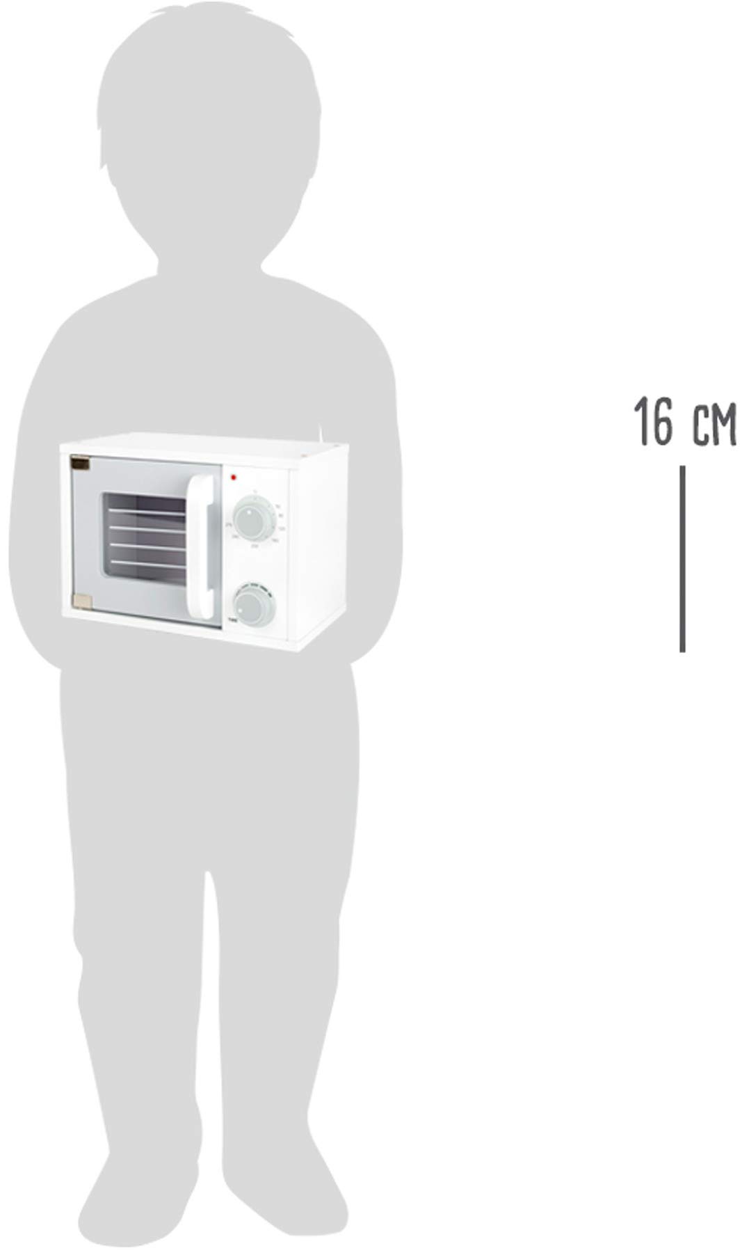 small foot 11184 Micro-ondes pour la cuisine d'enfant en bois, boutons mobiles et porte magnétique, à paritr de 3 ans