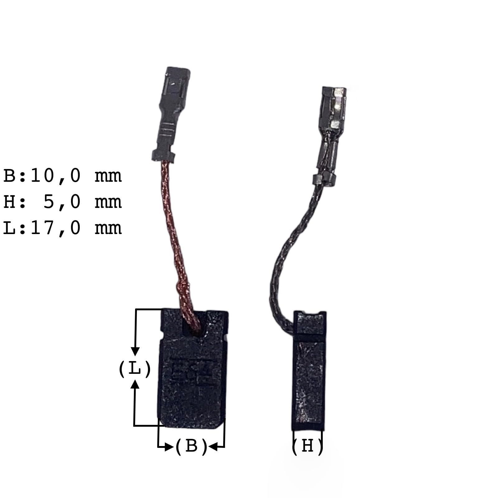 Spazzole Carbone Per Smerigliatrici Bosch 5x10x17mm - Ricambio GWS, PWS, GKS - Foto 8