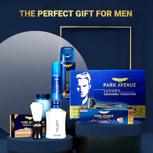 Park Avenue Luxury Grooming Collection 8 in-1 Combo Grooming Kit for Men | Gift Set for Men | Diwali Gift Hampers | Shaving Kit for Men | Shaving Foam | After Shave | Gift... - Image 3