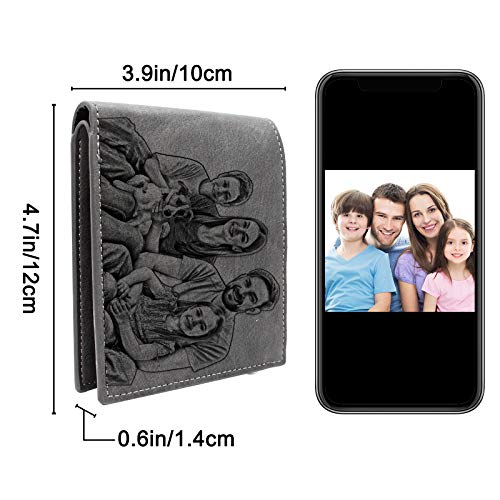 Personalized Wallets for Men, Custom Photo Engraved Wallet, Slim Bifold Wallets4
