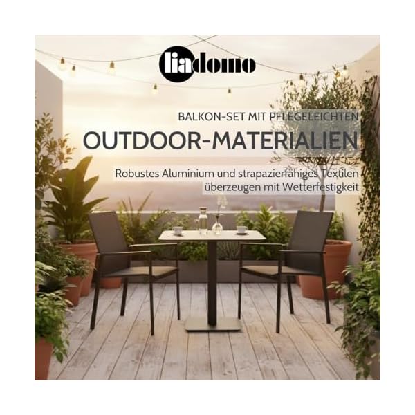 Balkon-Set Limbadi/Torano Aluminium Anthrazit