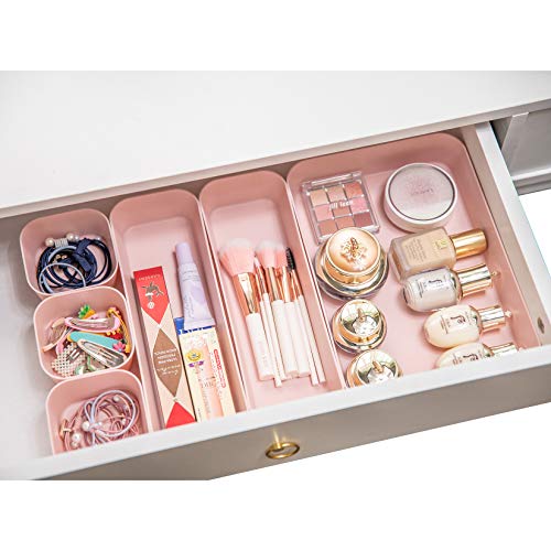 12 Pink Plastic Drawer Organizers for Makeup & Home Storage - Image 3