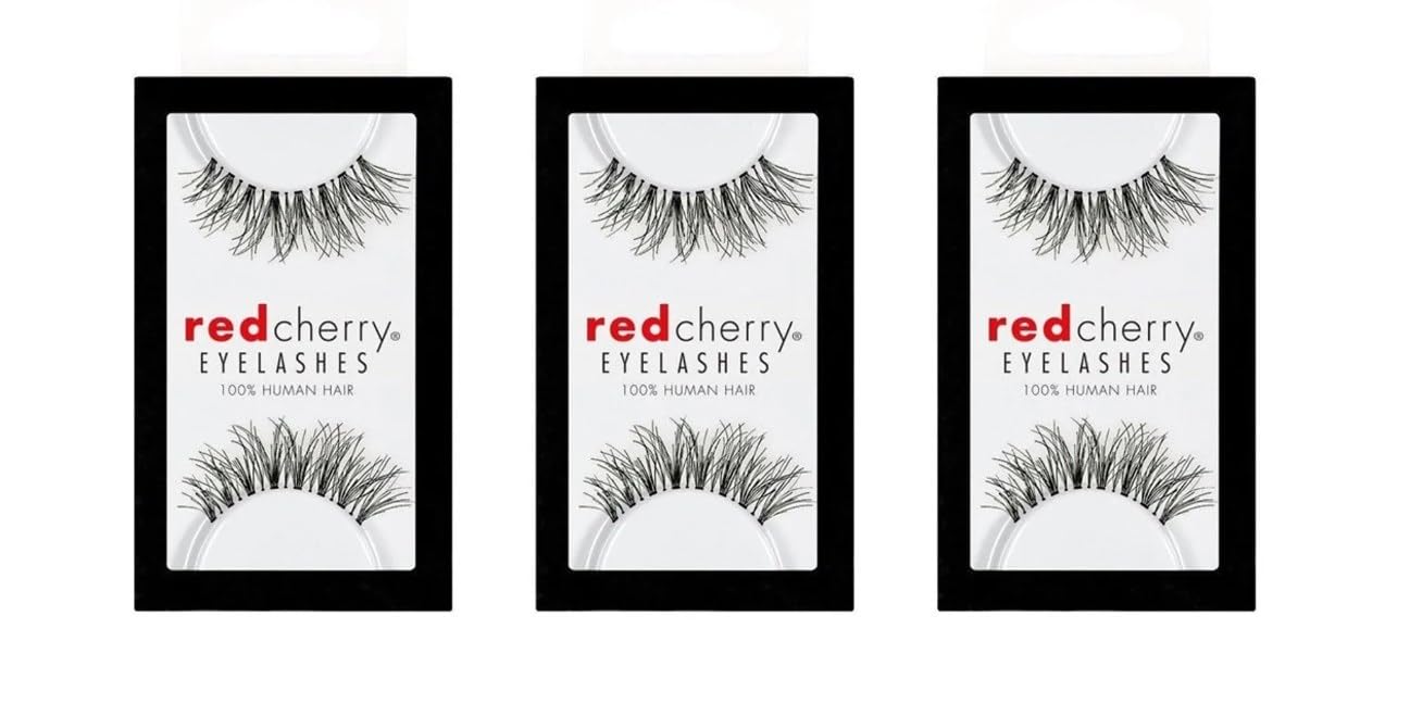 Red Cherry False Eyelashes #WSP (Pack of 3) & Red Cherry #DW False Eyelashes (Pack of 3 Pairs)