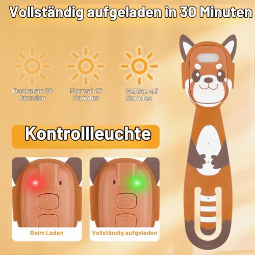 OSDUE LED Leselampe, 2 in 1 Lesezeichen Buch Licht, Leselicht, Kinder und Erwachsene Leseleuchte, Buchzubehör, Geschenk für Leser… – Ansicht 6