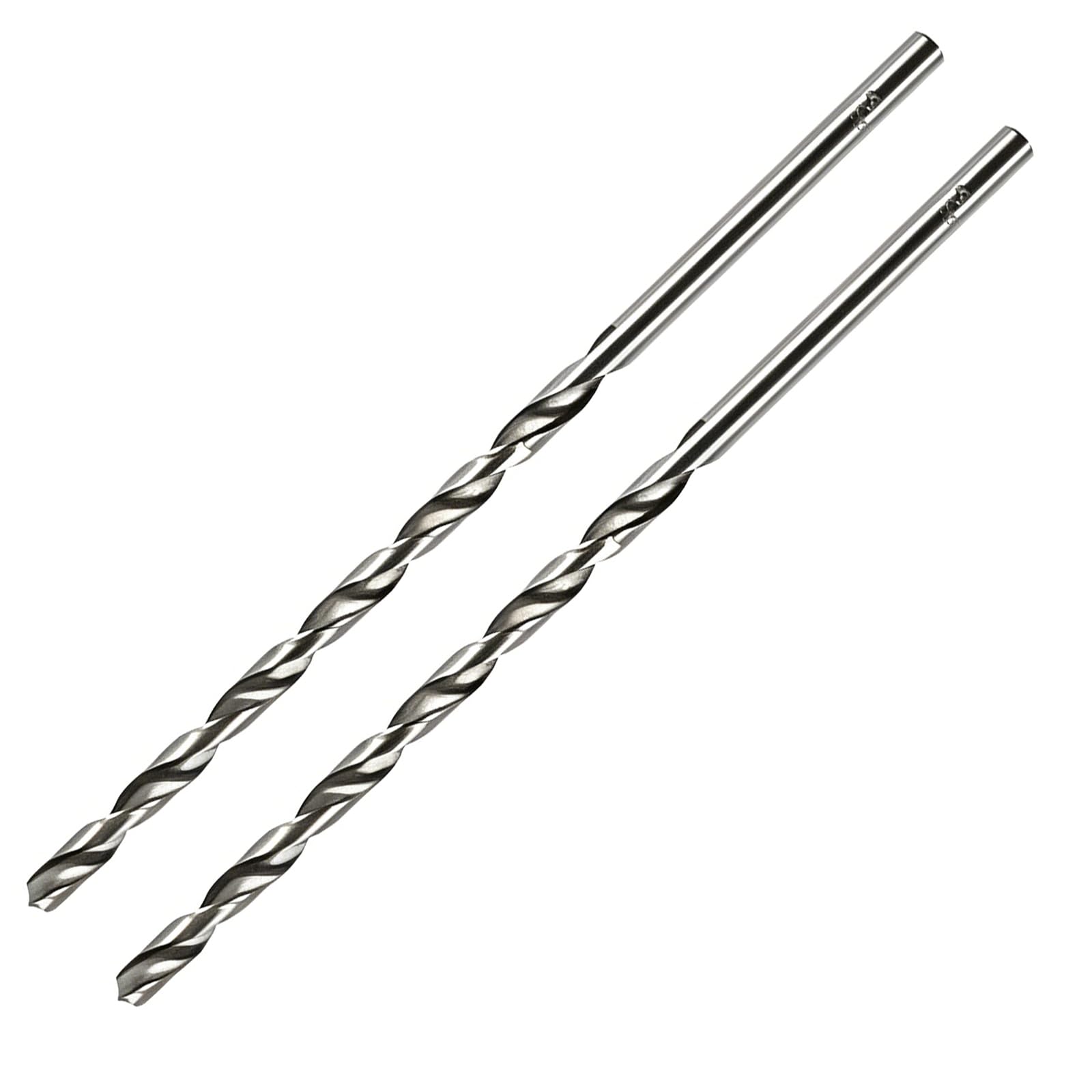 Kesiku 5.5mm Extra Long HSS Metal Twist Drill Bit, 160mm Length, 2pcs