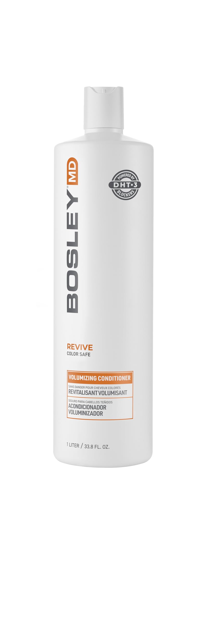 BosRevive Volumizing Conditioner for Thinning, Color/Chemically-Treated Hair – DHT Blocker, Sulfate-Free, Vegan, Biotin, Saw Palmetto & Rosemary – Thicker, Fuller Hair – 33.8 Fl Oz.