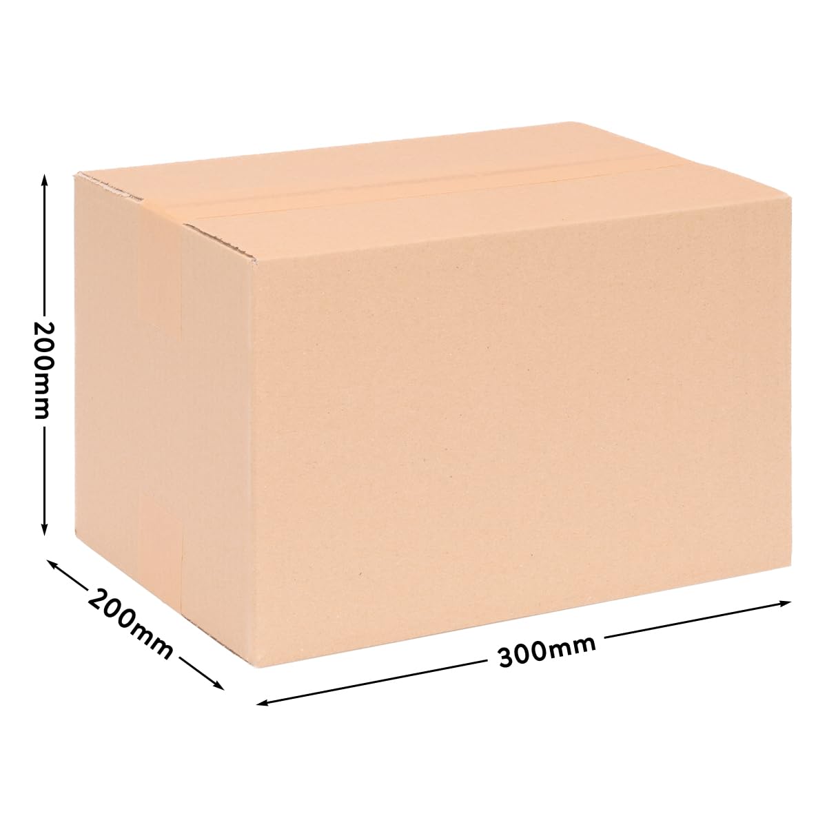 verpacking Kartony składane 295 x 195 x 190 mm brązowe (wymiary zewnętrzne 300 x 200 x 200 mm) KK 31 1-faliste karton wysyłkowy na małe towary DHL paczki DPD GLS Hermes (75 sztuk)