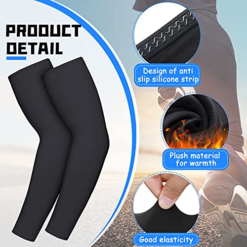 4 Pieces Thermal Arm Warmer Compression Arm Sleeve for Men Women Winter Outdoor Activities Cycling Basketball Running2