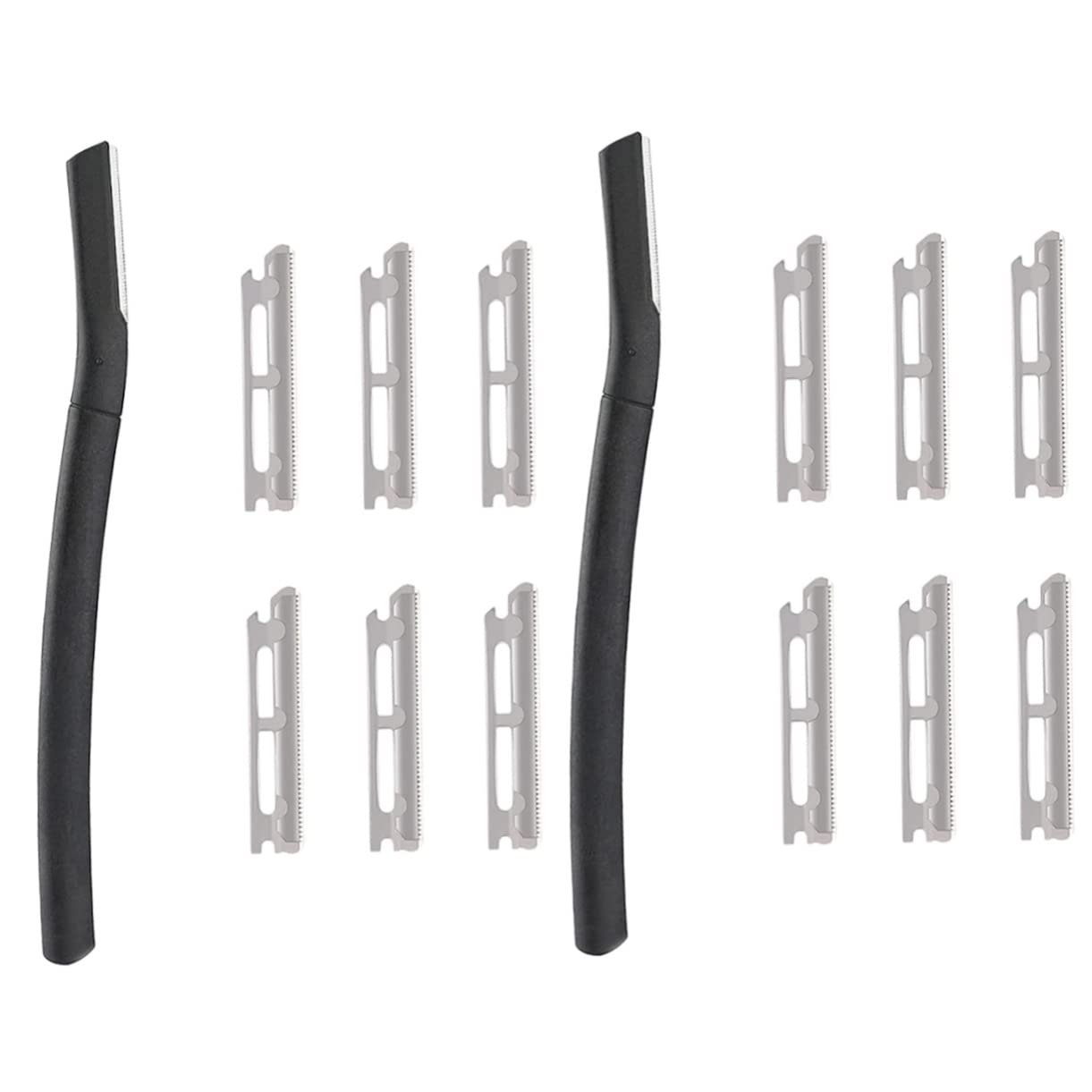 minkissy 2 Sets Facial Eyebrow Razor for Women Grooming Tool with Replacement Blades Storage Box