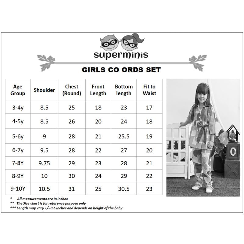 Image of superminis Girls Cotton Abstract /Floral /Striped Print Top And Shorts /Pant Clothing Set