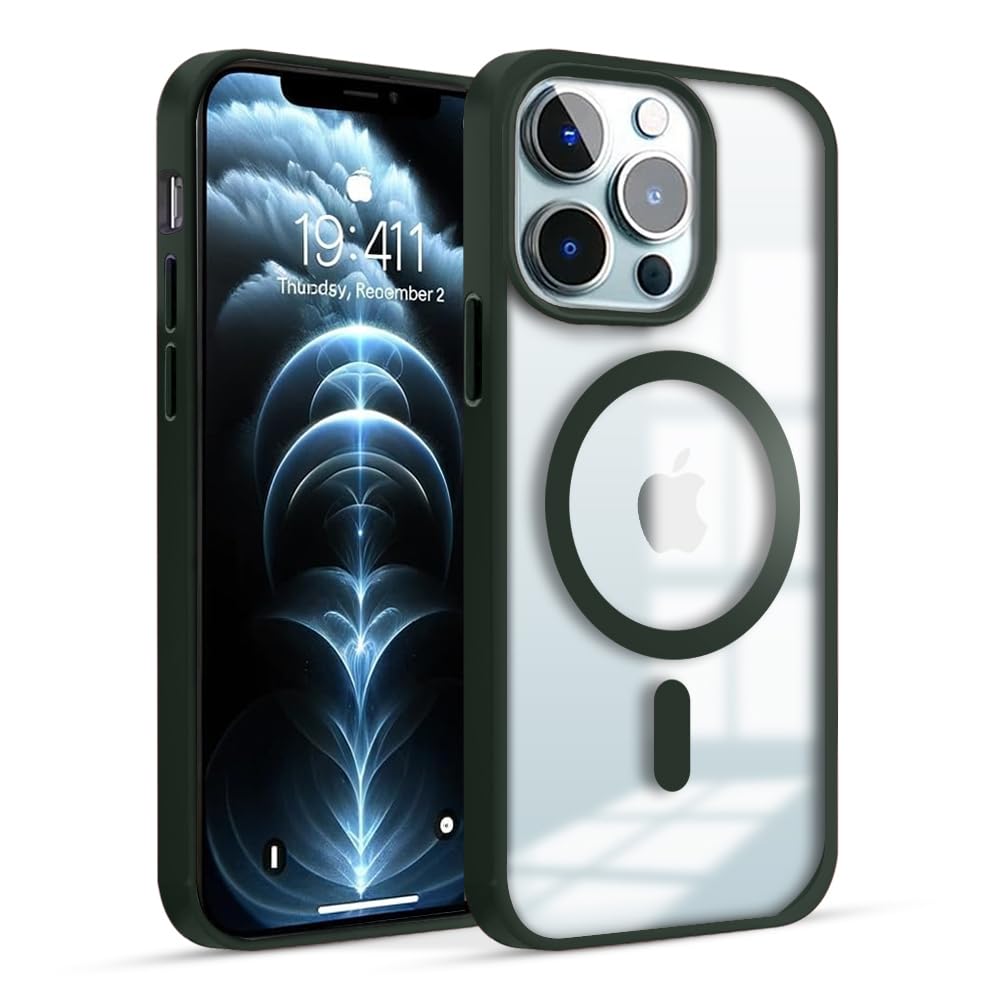 KARWAN®️ Hybrid Transparent iPhone 12 Pro Back Cover Case Compatibe with Mag-Safe |Camera Protection Bump | Transparent Back Cover Case for iPhone 12 Pro(PC, TPU | Green Bumper) (B0CHJRXY64) Amazon Price History, Amazon Price Tracker